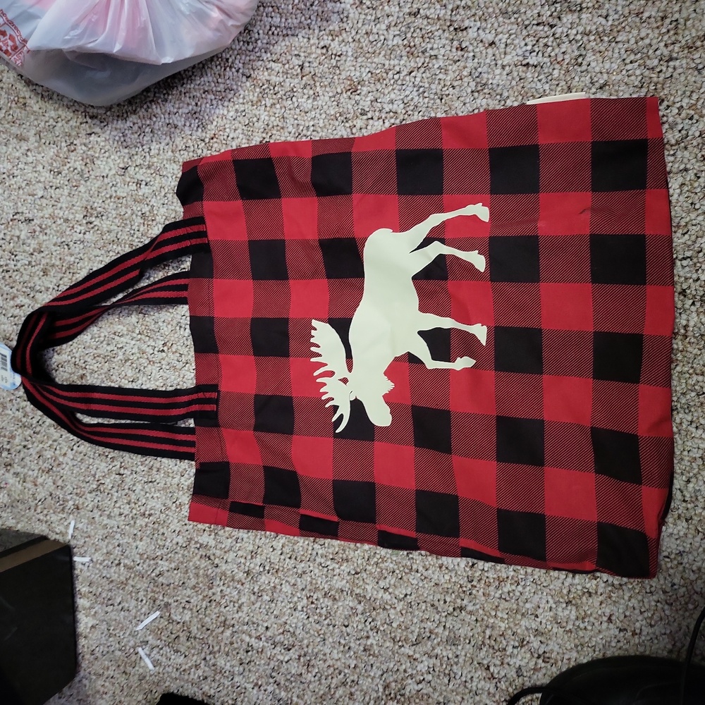 Little Blue House Tote Bag Moose 18x15
